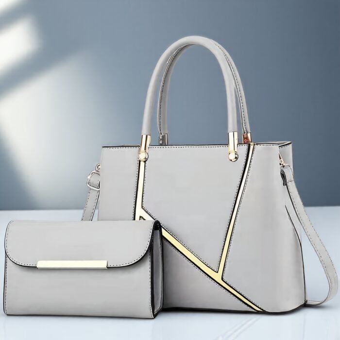 Women's Elegant Geometric Crossbody Bag with Detachable Shoulder Strap & Zipper Closure - Includes Matching Clutch for Daily Use, Work, Formal Events - Korean-Japanese Inspired Design - Image 11