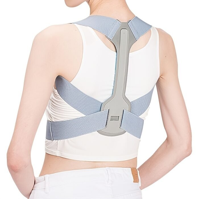 1pc Adjustable Posture Corrector for Men & Women - Invisible Back Support with Removable Straps, EVA Material, Black & Pink, Provides Spinal Alignment & Shoulder Support, Posture Corrector - Image 4