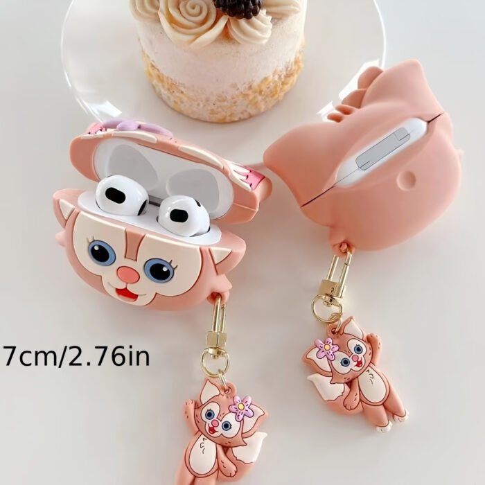 Lynebelle Cartoon Theme Wireless Headphone Case, Silicone Material, Stylish and Exquisite, with Hanging Ring, Shockproof and Scratch-resistant, Suitable for Apple Wireless Earphones Compatible with 4/1/2/3/Pro/Pro2. Perfect Gift for Birthdays, New Year's Day, Valentine's Day, Halloween, Christmas, etc, Best for Christmas - Image 4