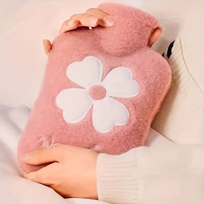 Cozy Hot Water Bottle with Soft Cover - 17.63oz/35.27oz, Durable & Easy-to-Use for Warmth - Image 8