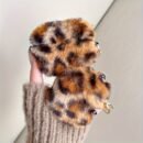 Brown Leopard Printed Plush Headphone Case Suitable For AirPods3 Protective Case For Airpods1/2 Generation Pro2 Wireless Headphone Case Protective Case