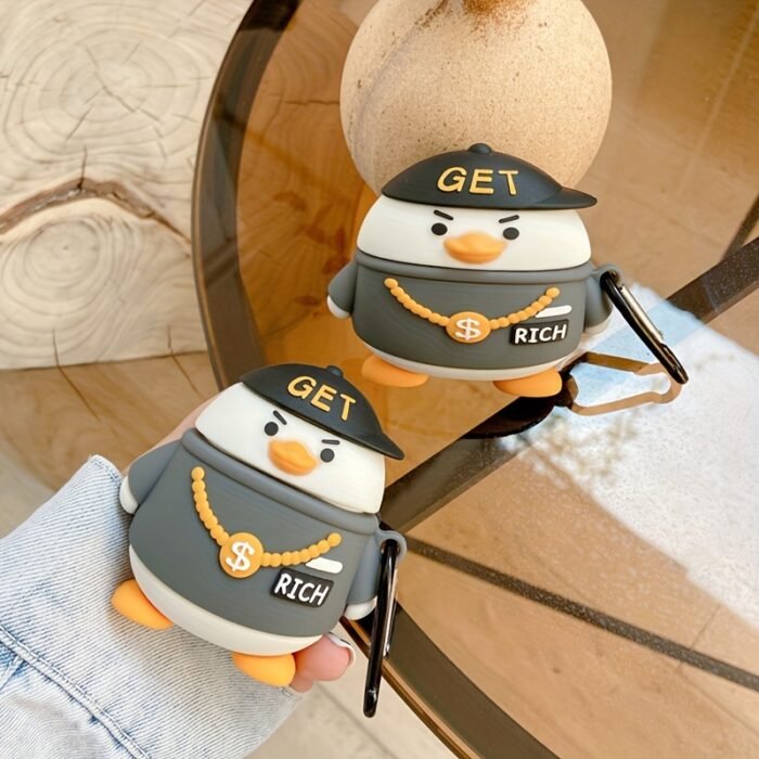 Cartoon Duck Compatible with AirPods 4 Split Case, AirPods Pro 2 Soft Shell New Model AirPods 3rd Generation Earphone Cover Cute - Image 4