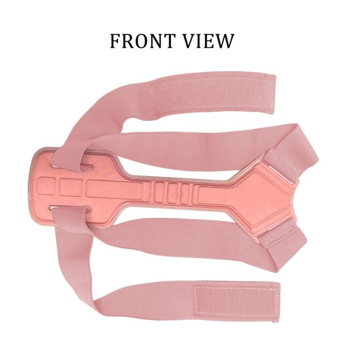 1pc Adjustable Posture Corrector for Men & Women - Invisible Back Support with Removable Straps, EVA Material, Black & Pink, Provides Spinal Alignment & Shoulder Support, Posture Corrector - Image 6