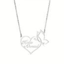 Customized 18K Golden Plated Stainless Steel Heart & Butterfly Necklace, Unisex Vintage Bohemian Style, Perfect for Daily Wear, Work, Dates, Gifts, Valentine's Day, Festivals, Parties