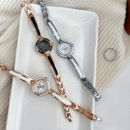 Elegant Ceramic Style Quartz Wrist Watch for Women - Zinc Alloy Band, Minimalist Fashion with Pointer Display, Electronic Quartz Movement, Non-Rechargeable Battery - Chic and Sophisticated Accessory