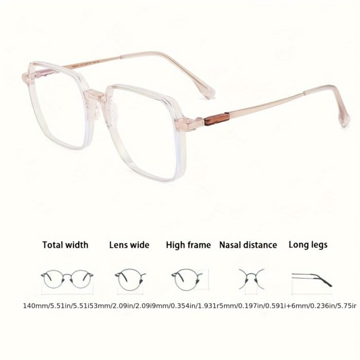 Anti-Fatigue Blue Light Blocking Chic Glasses - Transparent Lens with Stylish Square Frame for Women, Perfect for Computer, TV, Gaming & Phone Use - Image 4