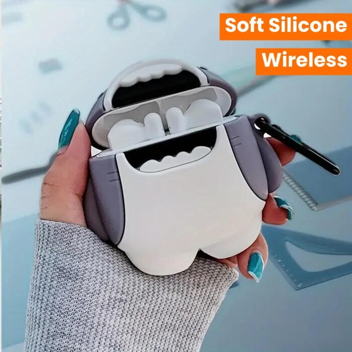 [Cute Shark] 3D cute cartoon shark shape soft silicone wireless earphone case | for Airpods 1/ 2/ 3/ Pro - Image 13