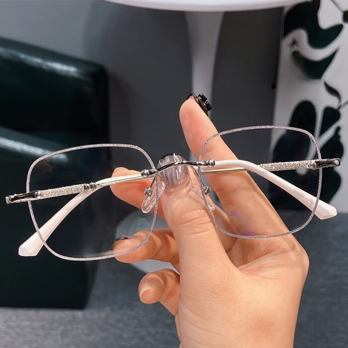 A Pair Of Frameless Transparent Lenses For Women, With A Sparkling Galaxy Frame - Image 4
