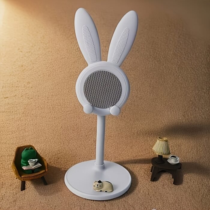 Adjustable Cute Bunny Phone Stand - Cartoon Rabbit Design, EVA Material, Universal Tablet Holder - Ideal for Desk, Gift for Easter, Valentine's, Thanksgiving, Mother's, Father'S Day, Christmas, Bunny Accessories - Image 7