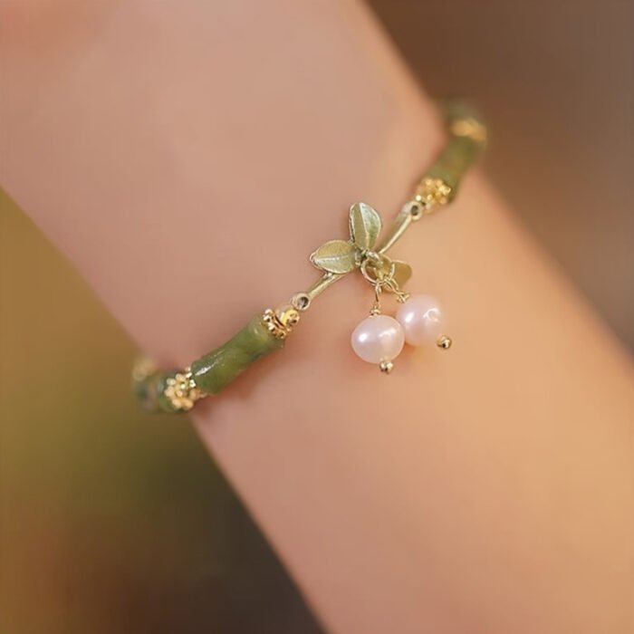 1 Women'S Fashion Bracelet New Chinese Retro Bamboo Lily of The Valley Bracelet - Image 5