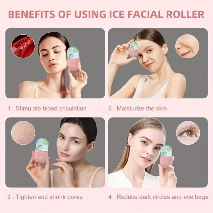 1pc Silicone Ice Roller for Face - Odorless, Battery-Free, Manual Cooling Facial Massage Tool, Ideal for Soothing Skin, Enhances Serotonin Production, Soothing Skincare|Odorless Design|Silicone Constructio - Image 11