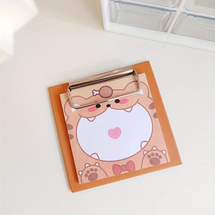 [30 Cute Cartoon Clipboard Notepads] 1pc of 30 Cute Cartoon Clipboard Notepads, Animal Pattern Notepads, Message Papers, Memo Notes, Perfect for School, Office and Home Use - Image 5