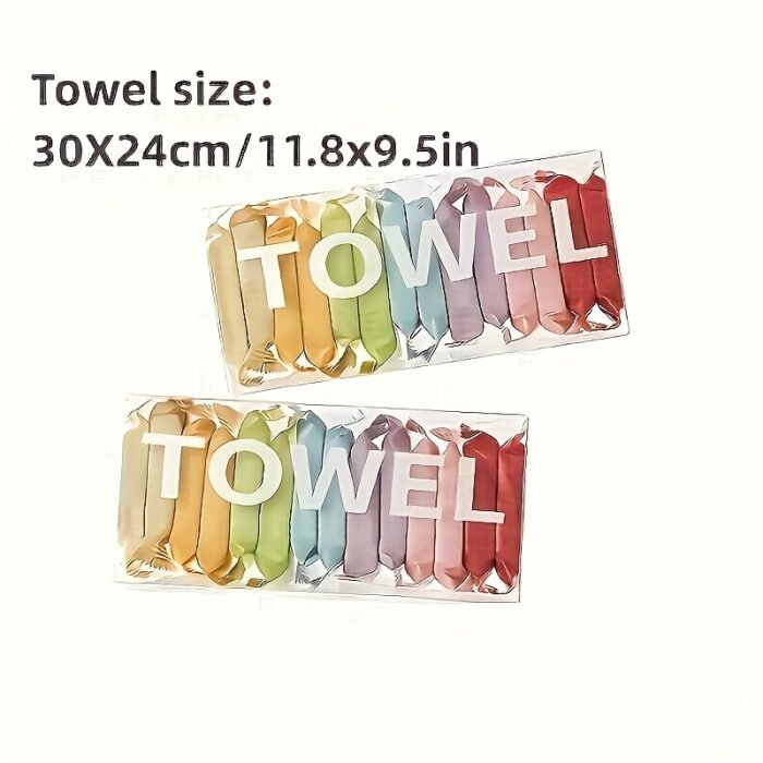 28pcs Portable Compressed Towels - Thick, Quick-Dry, Dual-Use Wet and Dry, Ideal for Travel, Home, and Outdoor Use - Convenient Carry Design, White - Image 7