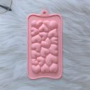 [Pink Heart Chocolate Mold] BPA-Free, 3D Love Design 1pc Pink Heart-Shaped Silicone Chocolate Mold | Ideal for Valentine's & Thanksgiving, DIY Candy Gifts & Cake Decorations