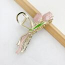 Elegant Tulip Metal Hair Claw - Large Floral Shark Clip for Women, Chic & Cute Hair Accessory