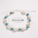 A Fashionable Necklace Featuring Ocean Elements Like Starfish, with a Bohemian Style of Colorful Woven Cords, Perfect for Women'S Dance Parties And Gifts During Ramadan.