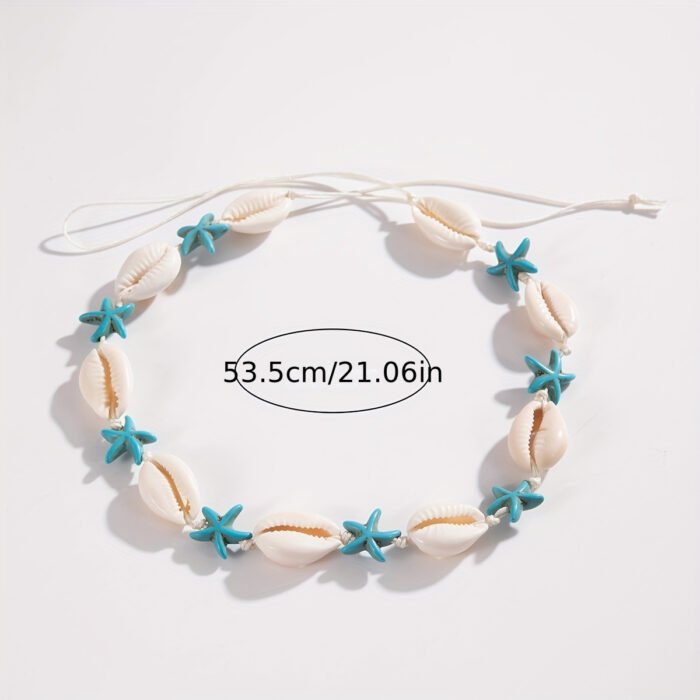 A Fashionable Necklace Featuring Ocean Elements Like Starfish, with a Bohemian Style of Colorful Woven Cords, Perfect for Women'S Dance Parties And Gifts During Ramadan. - Image 5