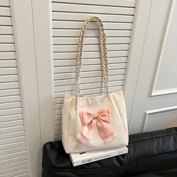 [New Fashionable Bow Bag] 2024 New Fashionable Influencer Student Bow Large Bag | Versatile Women's Crossbody Shoulder Bag - Image 14