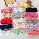 1pc Plush Bow Solid Color And Floral Random Hairband for Women, Suitable for Face Washing And Skincare.