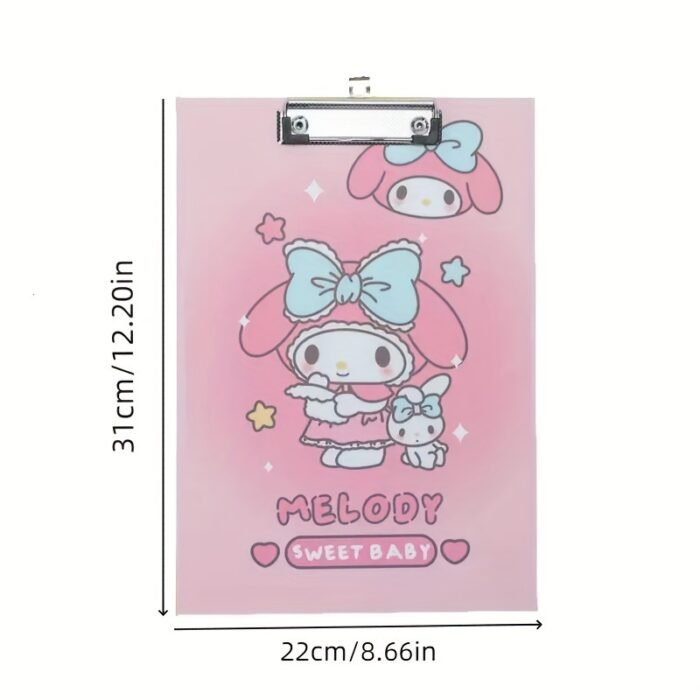 1pc SANRIO Hello Kitty A4 Clipboard - Durable Cardboard Drawing Board with Secure Clip - Multipurpose Office Supplies for Sketching, Tests, and Notes - Image 4