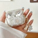 Fashionable White Floral TPU Protective Case - Wireless Earbud Case with Anti-Drop Design, Keychain for Pro 2/1/2/3 Gen, Durable and Cute