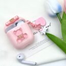 Pink Bear Apple Wireless Wireless Headphone Protective Case Suitable for Airpods 1/2/3/4 Generation Headphone Protective Shell