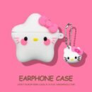 Official Sanrio Hello Kitty Star Theme Silicone Case for AirPods Pro - Cute Cartoon Design, Suitable for 1st/2nd/3rd/4th Generation Wireless Earphones