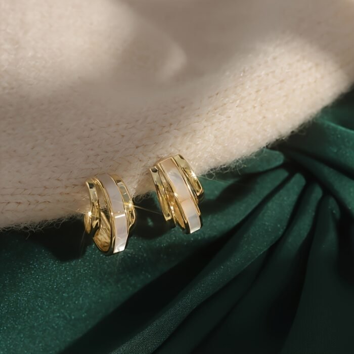 1 pair of zinc alloy earrings for women - elegant theme, non-mosaic. Unplated, suitable for ages 15 and up, stylish fashion accessory - Image 9