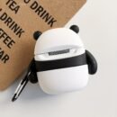 Protective Case Silicone Shell for AirPods 1/AirPods 2 Personality Simple Silicone Anti-fall Storage Box Fat Panda with Buckle for AirPods Pro/AirPods Pro 2/for AirPods 3 Cartoon Anti-fall Soft Shell Couple Gift Small Gift