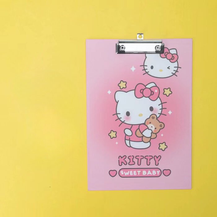 1pc SANRIO Hello Kitty A4 Clipboard - Durable Cardboard Drawing Board with Secure Clip - Multipurpose Office Supplies for Sketching, Tests, and Notes - Image 6