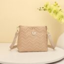 Chic Quilted Bucket Crossbody Bag - Fashionable Mini Purse for Women - Versatile Shoulder Handbag with Stylish Quilting Design