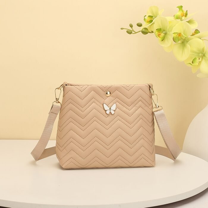 Chic Quilted Bucket Crossbody Bag - Fashionable Mini Purse for Women - Versatile Shoulder Handbag with Stylish Quilting Design - Image 14