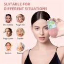 1pc Silicone Ice Roller for Face - Odorless, Battery-Free, Manual Cooling Facial Massage Tool, Ideal for Soothing Skin, Enhances Serotonin Production, Soothing Skincare|Odorless Design|Silicone Constructio