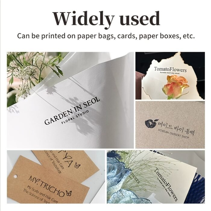 Custom Square Logo Stamp, Personalized Seal for Wedding Invitations, Floral & Store Logos, Office Supplies, Black Ink, English Text, Durable Plastic Material - Image 5