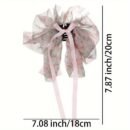 1pc Large Floral Bow Hair Claw Clip - Blue Orange Black White Spring Summer Hair Accessories for Women, Mother’s Day Gift, Party & Everyday Use, Hair Styling Accessories, Elegant Hairpiece