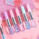 4pcs Creative Lipstick-Design Pens with Glitter Confetti Filling - Assorted Pastel Colors, Durable Plastic Fun Writing Stationery for Students, School Office Supplies & Prize Gifts, Student Gift Item | Playful Aesthetic | Sparkling Confetti, Cute Pens