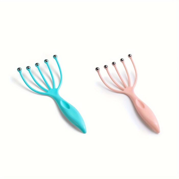 1pc Relaxation Essentials Manual Head Massager with Rolling Beads - Plastic Scalp Massager Claw for Meridian Activation and Stress Relief - Image 10