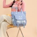 1pc "Don't Touch My Bag" Printed Large Capacity Crossbody Bag - Lightweight, Durable Polyester with Adjustable Strap, Multi-Pocket Design for Daily Use, Travel Shoulder Bag|Playful Graphic Tote|Polyester Lined
