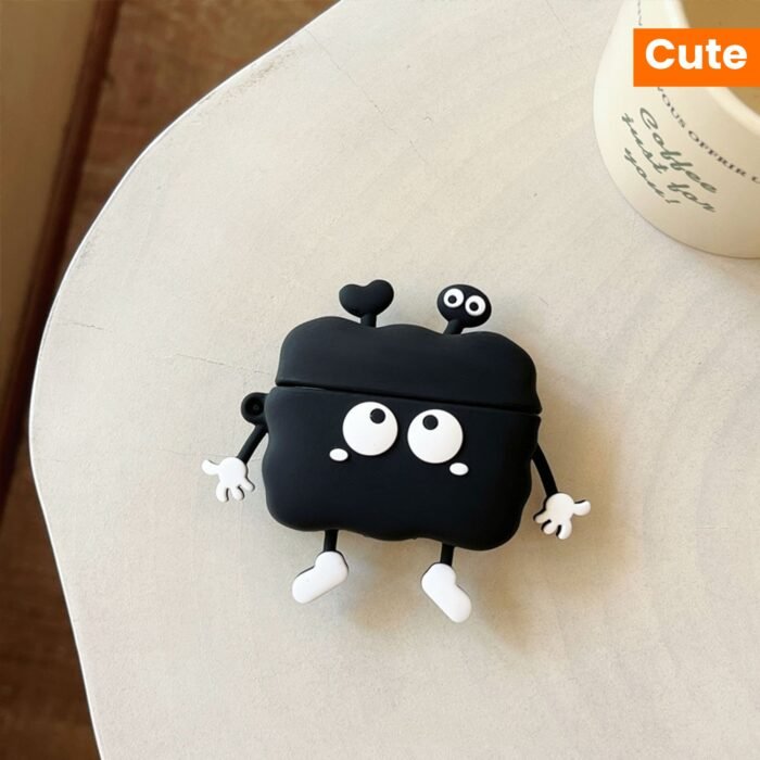 Cute Black Earphone Case For Airpods Pro Wireless Silicone Case - Image 12