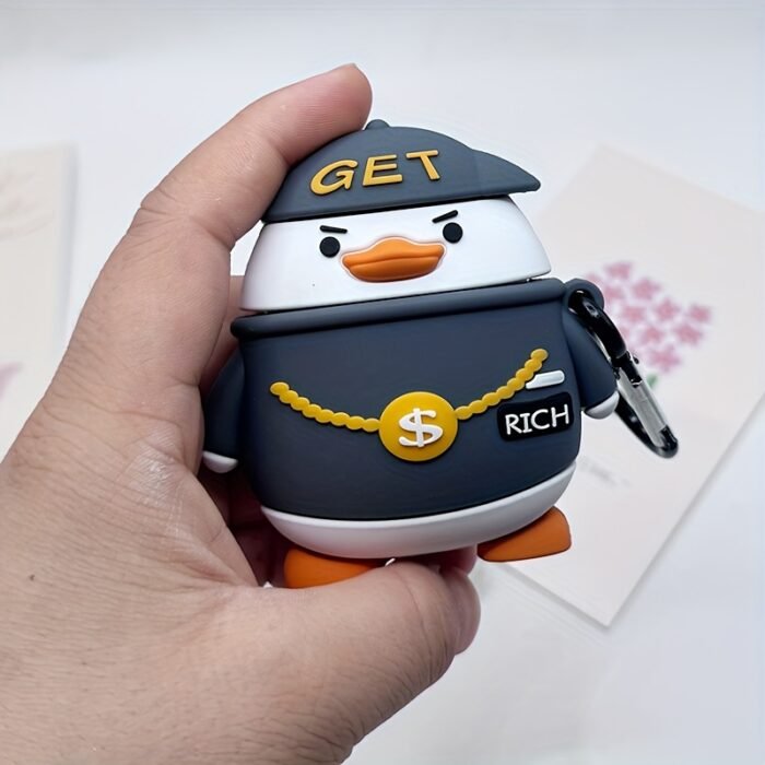 Cartoon Duck Compatible with AirPods 4 Split Case, AirPods Pro 2 Soft Shell New Model AirPods 3rd Generation Earphone Cover Cute - Image 5