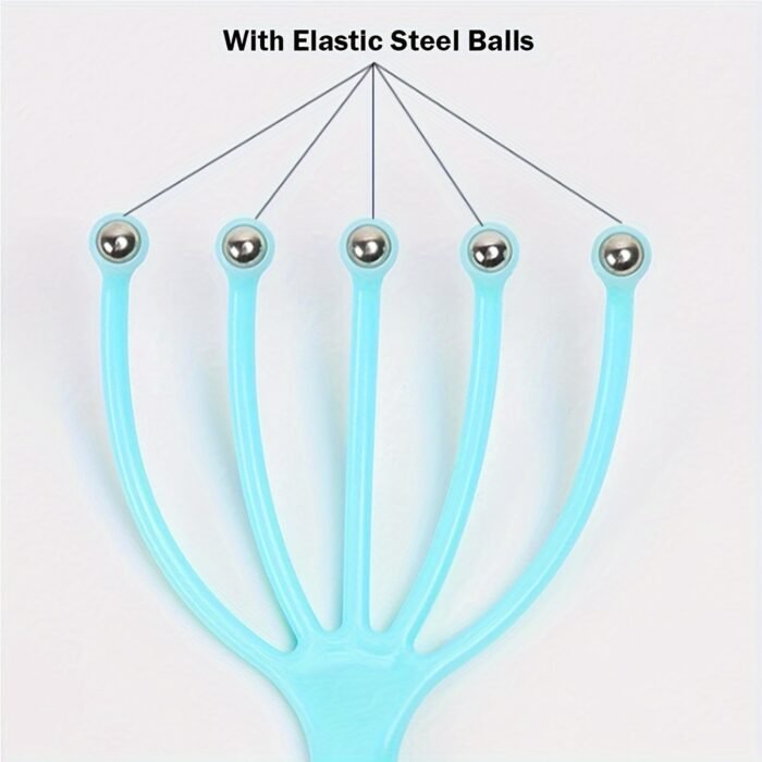 1pc Relaxation Essentials Manual Head Massager with Rolling Beads - Plastic Scalp Massager Claw for Meridian Activation and Stress Relief - Image 11