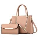Women's Elegant Geometric Crossbody Bag with Detachable Shoulder Strap & Zipper Closure - Includes Matching Clutch for Daily Use, Work, Formal Events - Korean-Japanese Inspired Design