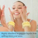 Solid Color Butterfly End Headband Wristband Set Women'S Wash Beauty Makeup Headband Wrist Flannel Hair Accessories Headwear Face Wash Headband Wrist Set Plush Elastic Headband Ladies Accessories Set
