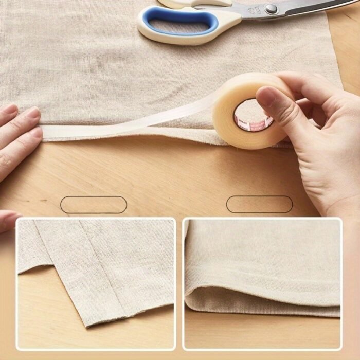 [Adhesive Hem Tape] Double-Sided Adhesive 1 Roll of Convenient Seamless Hem Tape, 196.85 Inches - White, No-Iron for Pants and Clothes Hemming - Image 7