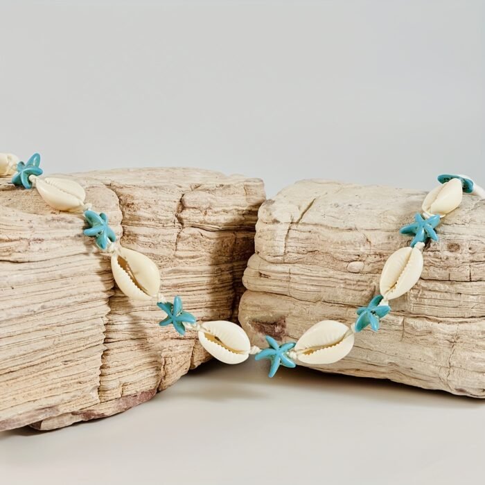 A Fashionable Necklace Featuring Ocean Elements Like Starfish, with a Bohemian Style of Colorful Woven Cords, Perfect for Women'S Dance Parties And Gifts During Ramadan. - Image 2