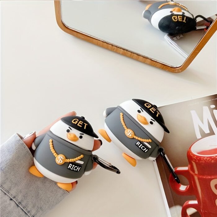 Cartoon Duck Compatible with AirPods 4 Split Case, AirPods Pro 2 Soft Shell New Model AirPods 3rd Generation Earphone Cover Cute - Image 6