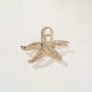 1pc Oversized Metal Starfish Hair Claw Clip - Retro Ocean Style Hair Accessory, Golden-Tone Alloy for Women, Perfect for Beach Vacations & Casual Outfits, Beach Vacation Accessory | Elegant Hair Accessory | Durable Metal Constructio