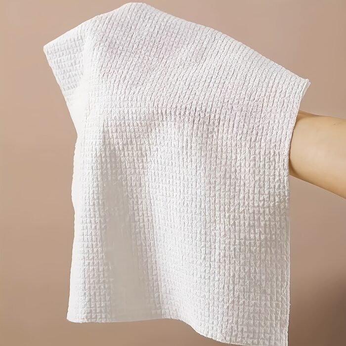 28pcs Portable Compressed Towels - Thick, Quick-Dry, Dual-Use Wet and Dry, Ideal for Travel, Home, and Outdoor Use - Convenient Carry Design, White - Image 4
