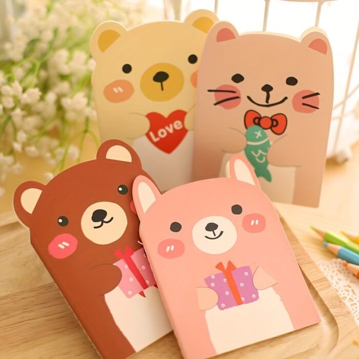 8pcs Cute Animal Pocket Notebooks - Mini Cartoon Softcover Journals with Colorful Designs, Kawaii Stationery Set for Office, School & Gifts, Notebooks And Journals - Image 3