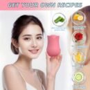 1pc XKMIESS Silicone Ice Roller for Face – 3D Rose Flower Design, Manual Cooling Facial Massager, Oil-Free Skin Care Tool for Refreshing & Soothing Skin, Face Massage Tool | Elegant Design | Silicone Material, Facial Massage Tool